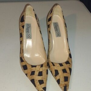 Diane b size 39 high heels black and cork design